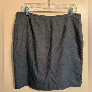 Grey Skirt with Pleated Back Hem - Vintage